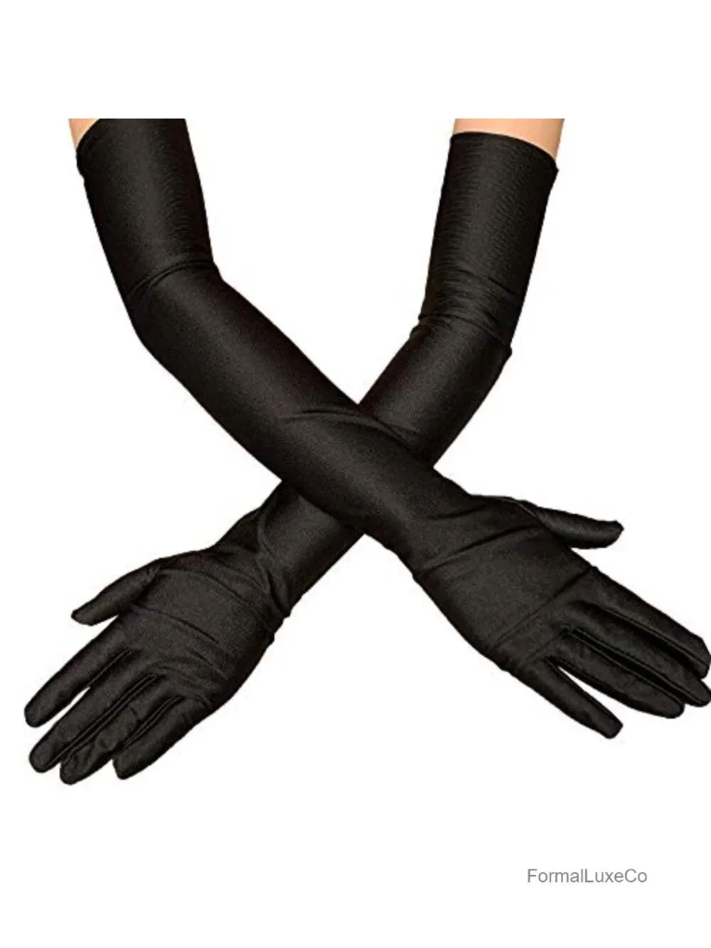 Satin Stretchy 21.6in Opera Gloves for Gatsby Party Women's Dress Gloves